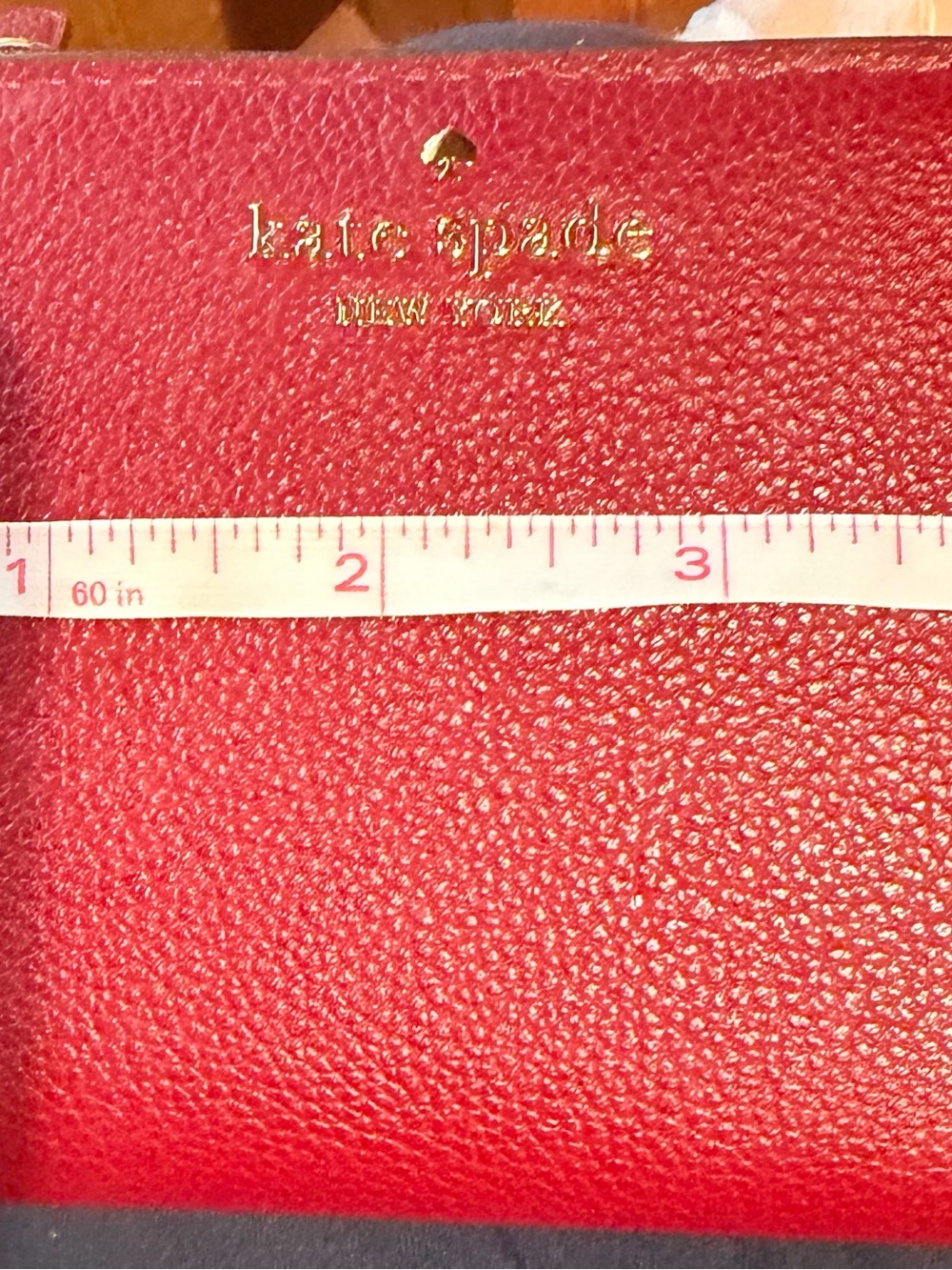 kate spade New York Wine Textured Leather Zip Wallet - Picture 3 of 6